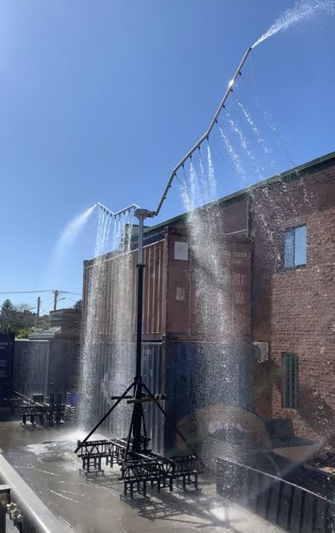 Phoenix water sculpture installation